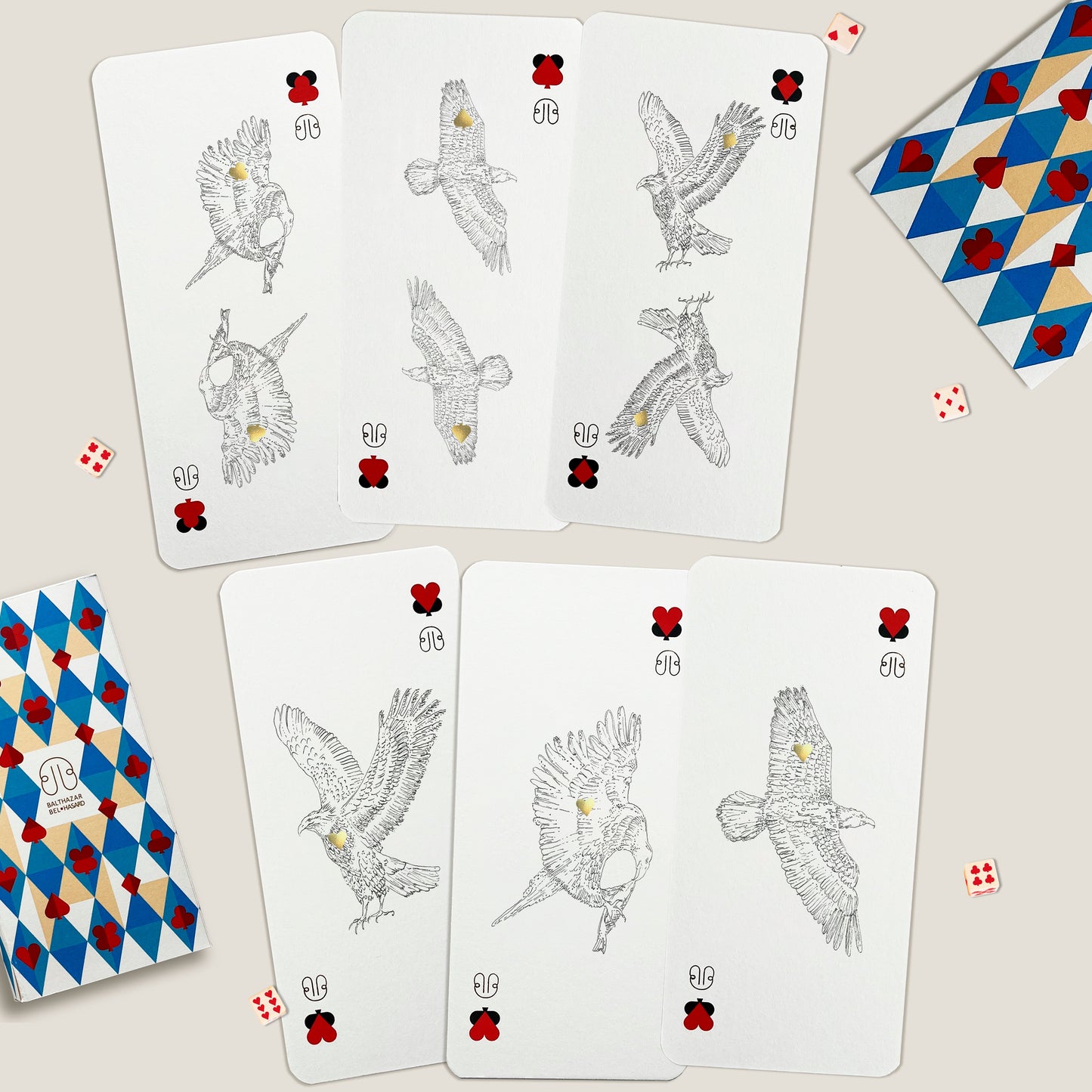 CARTE AIGLE-TOTEM paquet x3 x6 BALTHAZAR BEL HASARD