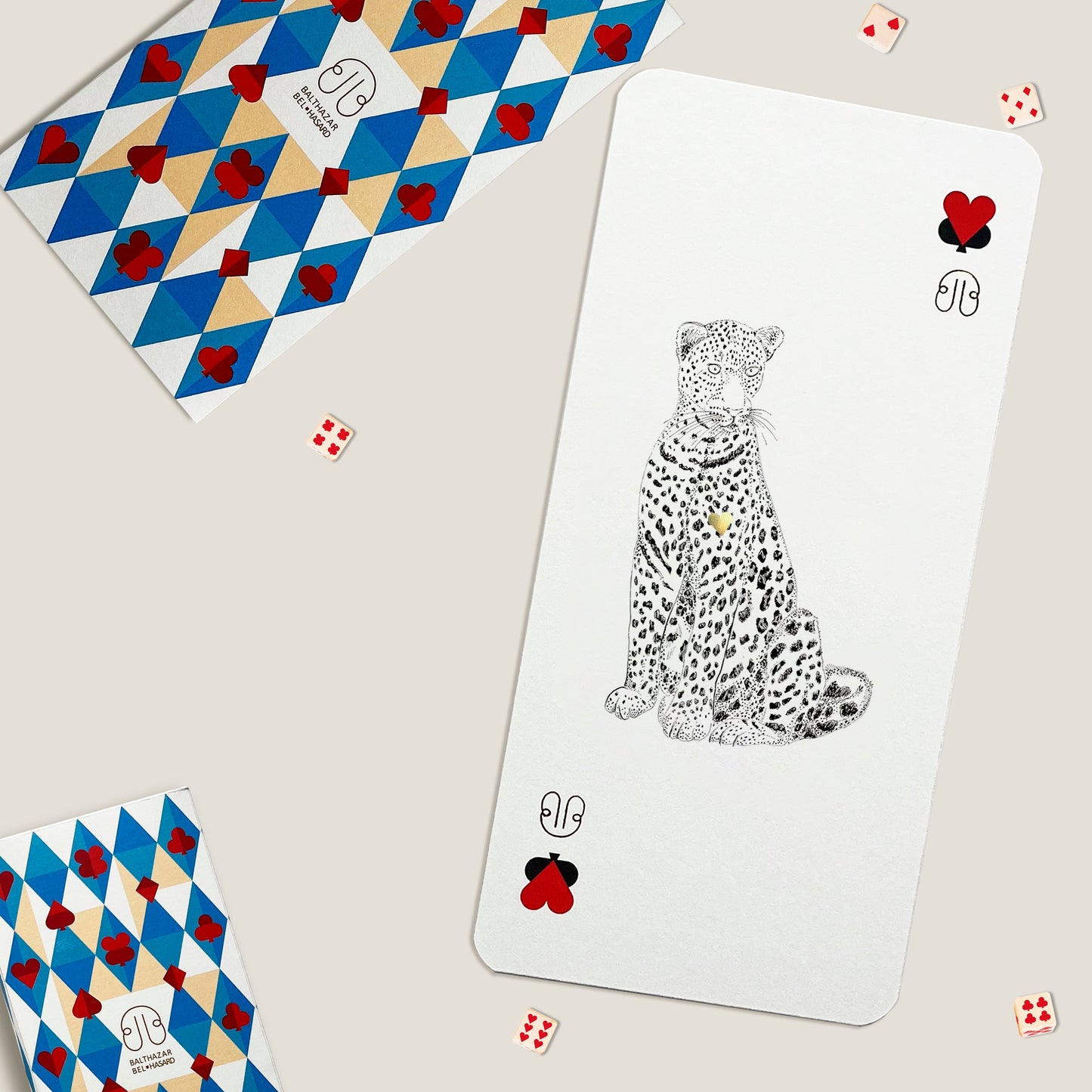 CARTE LEOPARD-TOTEM ♥ N°1 Balthazar Bel Hasard
