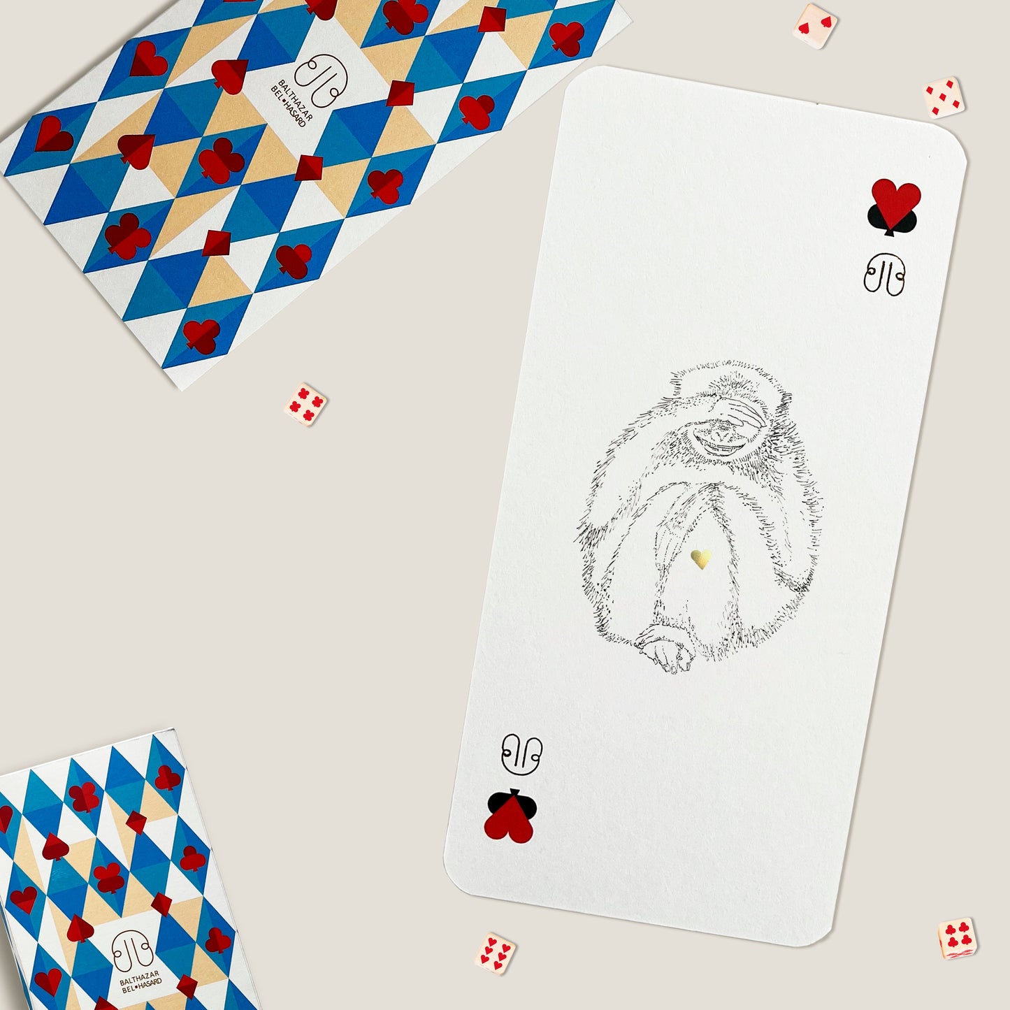 CARTE SINGE-TOTEM ♥ N°3 Balthazar Bel Hasard