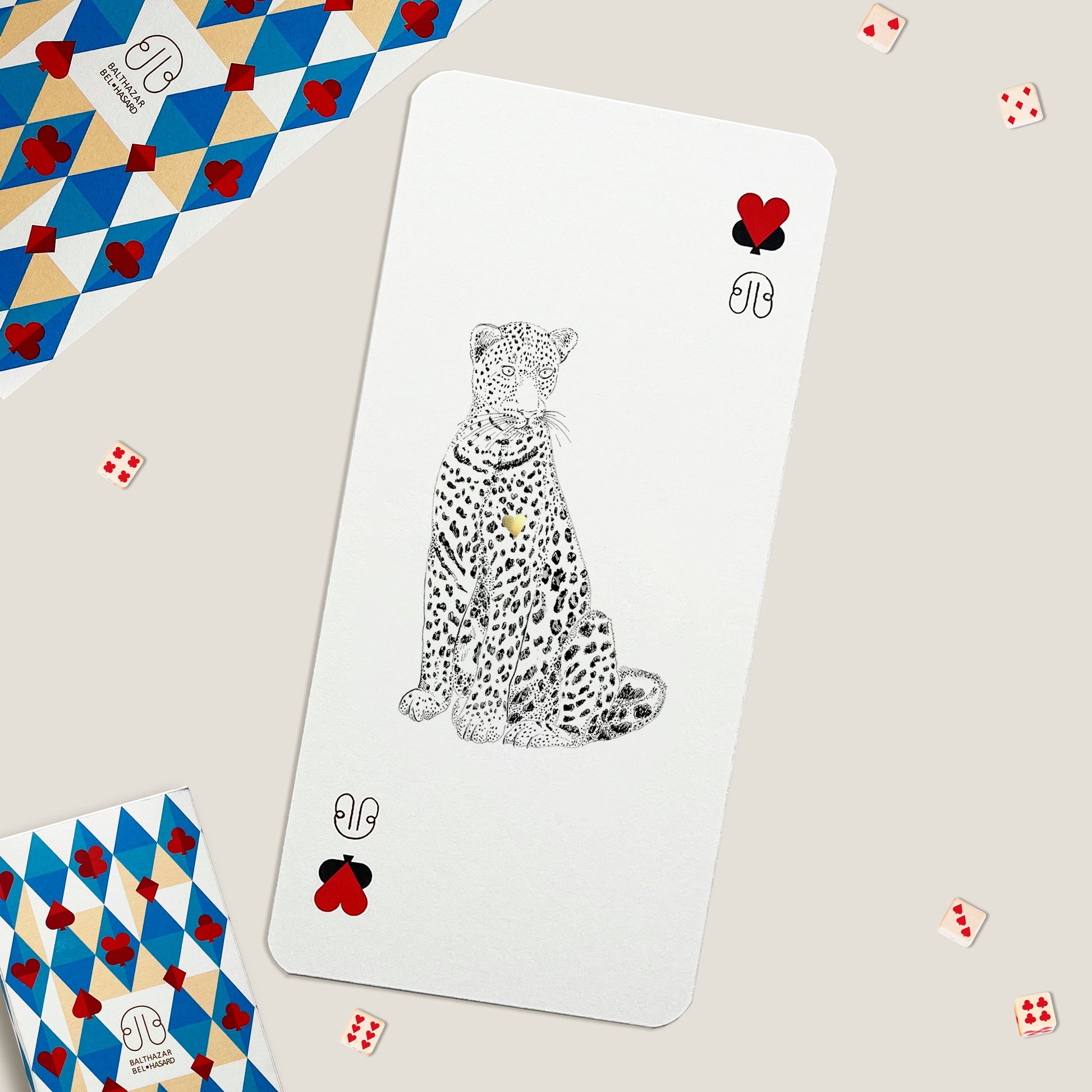 CARTE LEOPARD-TOTEM ♥ N°1 Balthazar Bel Hasard