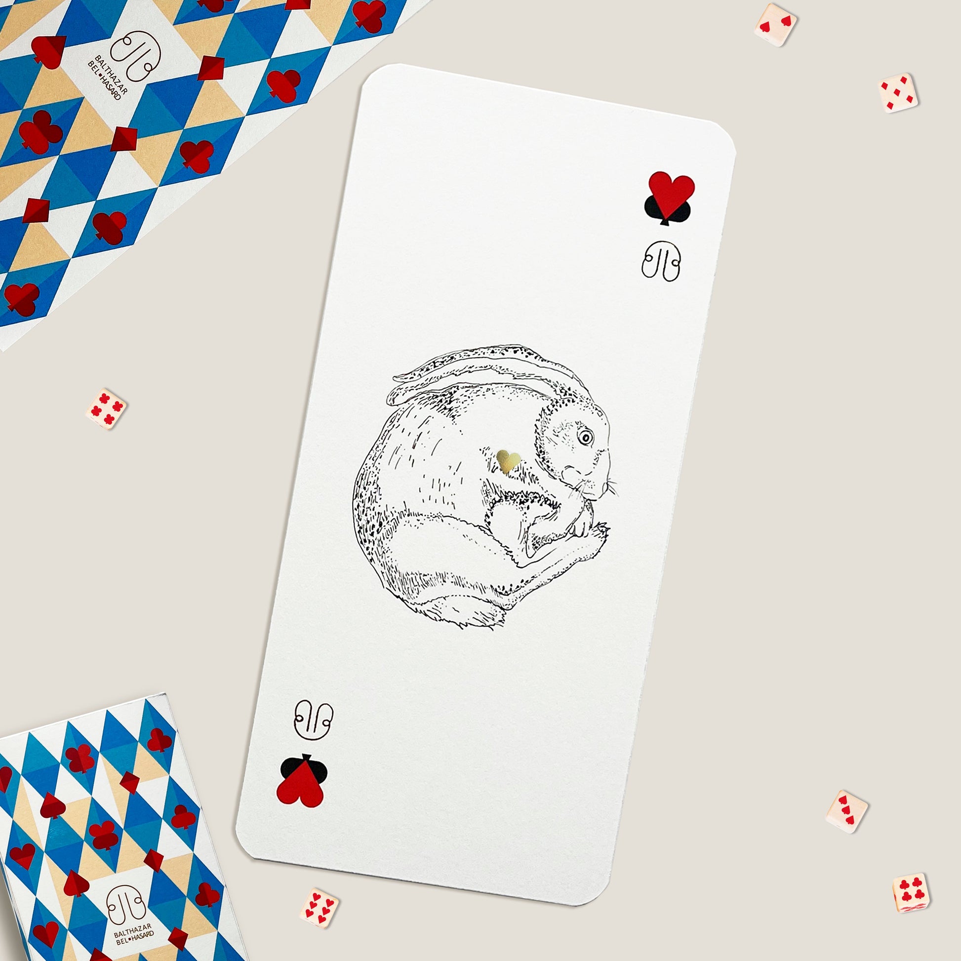 CARTE LAPIN-TOTEM ♥ N°1 Balthazar Bel Hasard