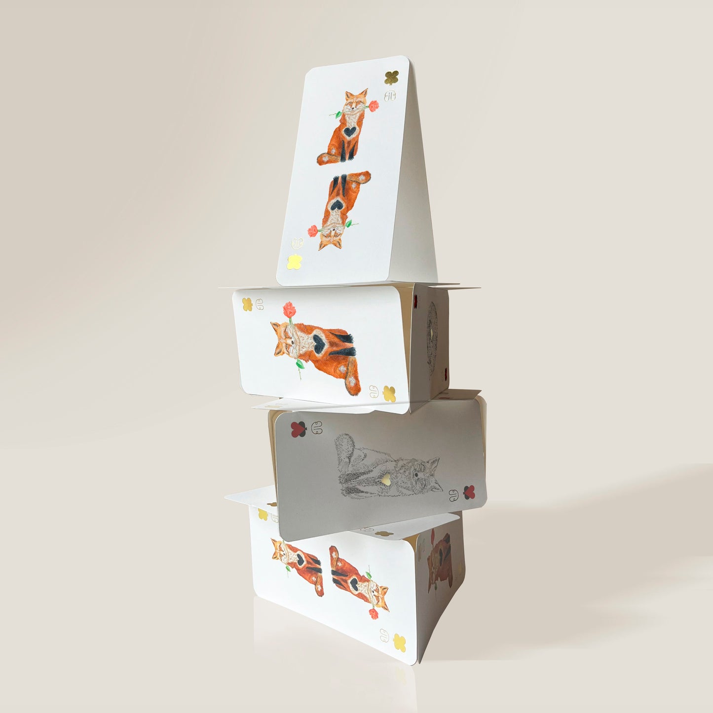 CARTE RENARD-TOTEM   carte unitaire Balthazar Bel Hasard