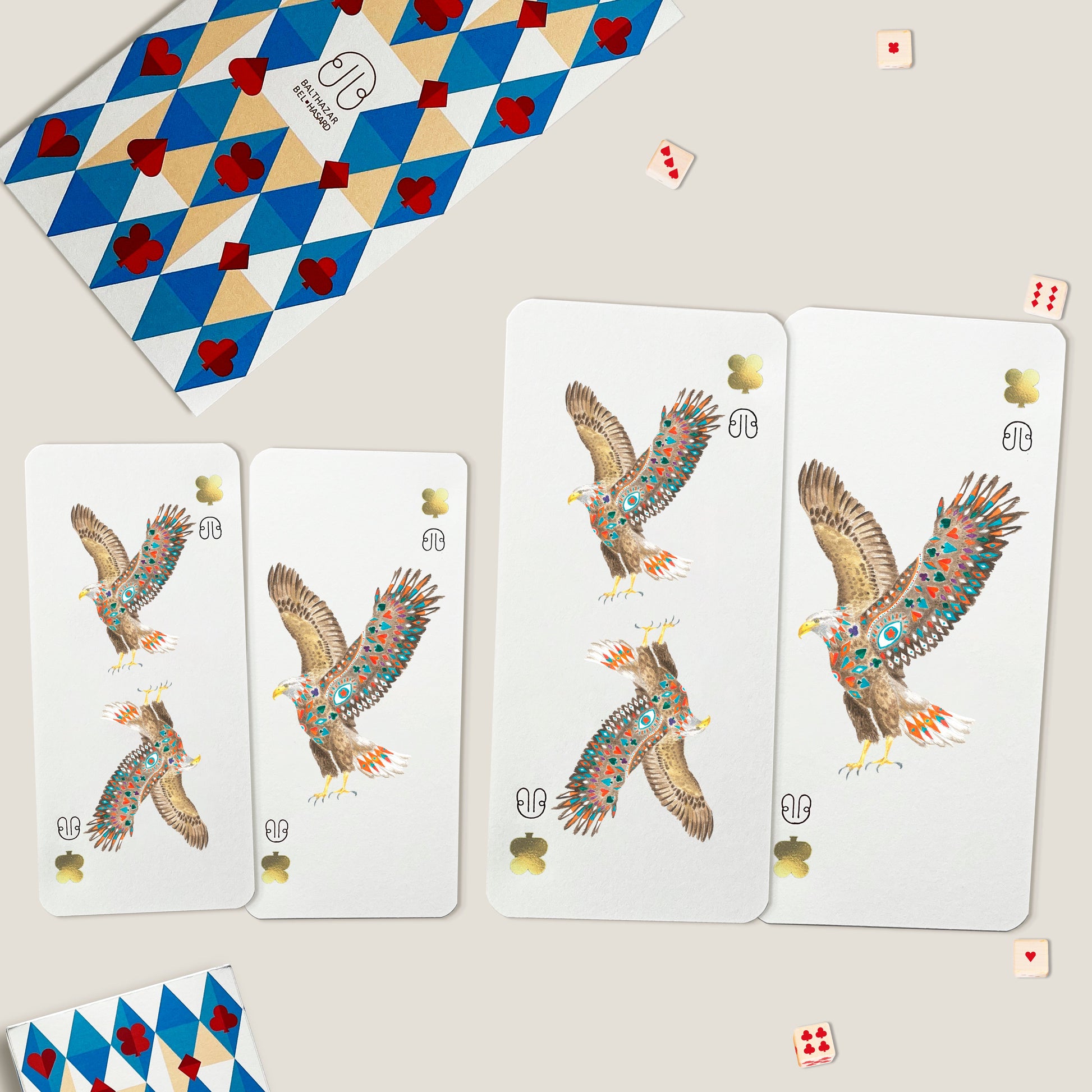 CARTE AIGLE-TOTEM paquet x3 x6 BALTHAZAR BEL HASARD