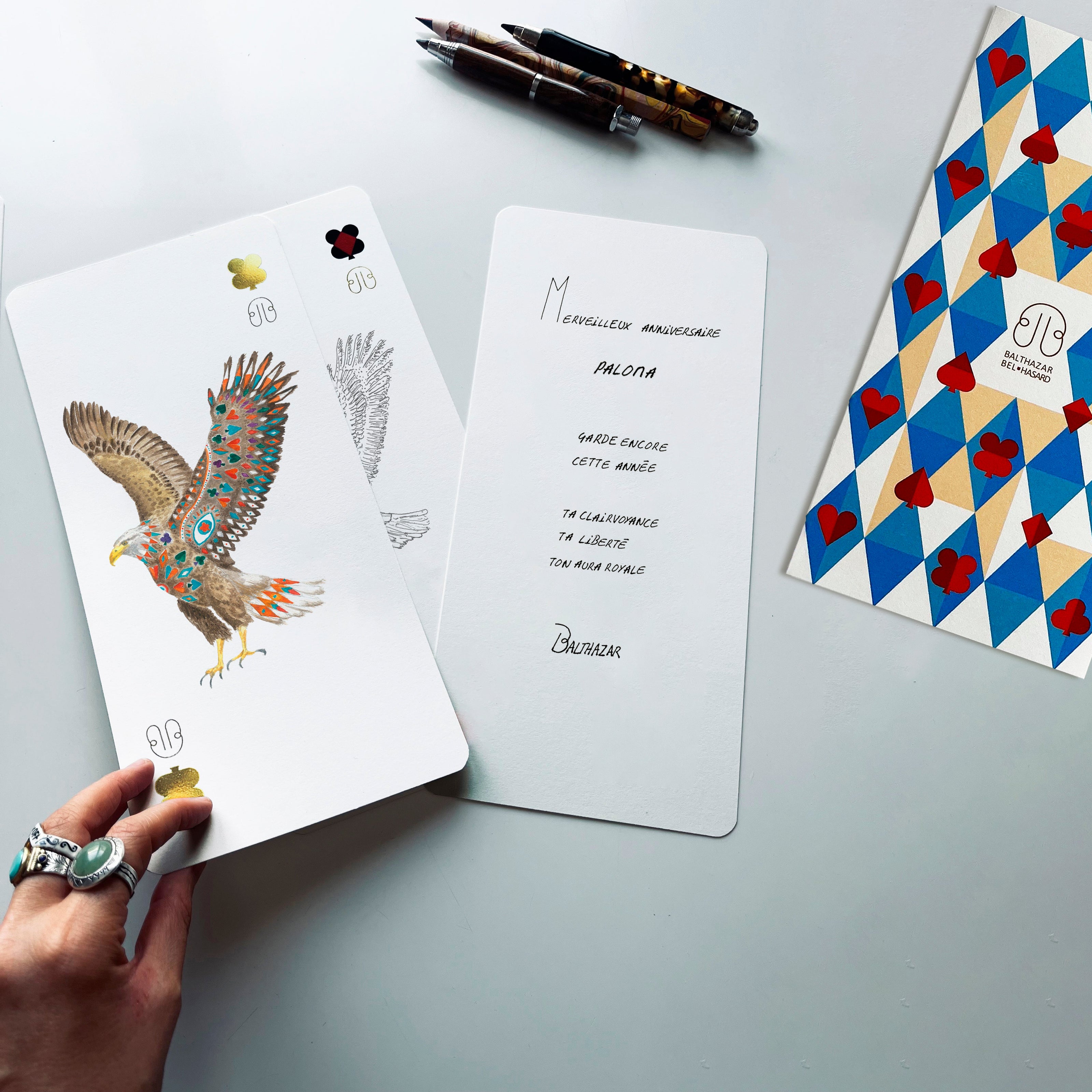 CARTE AIGLE-TOTEM ♥ N°1 Balthazar Bel Hasard