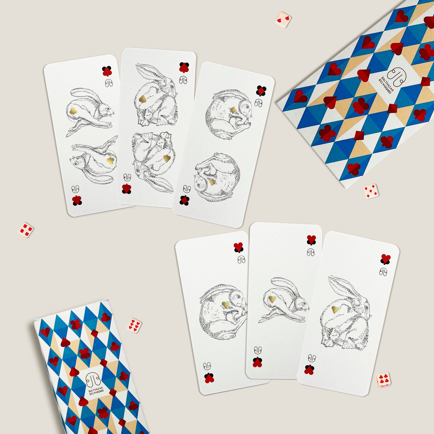 CARTE LAPIN-TOTEM      pack x3 x6 BALTHAZAR BEL HASARD