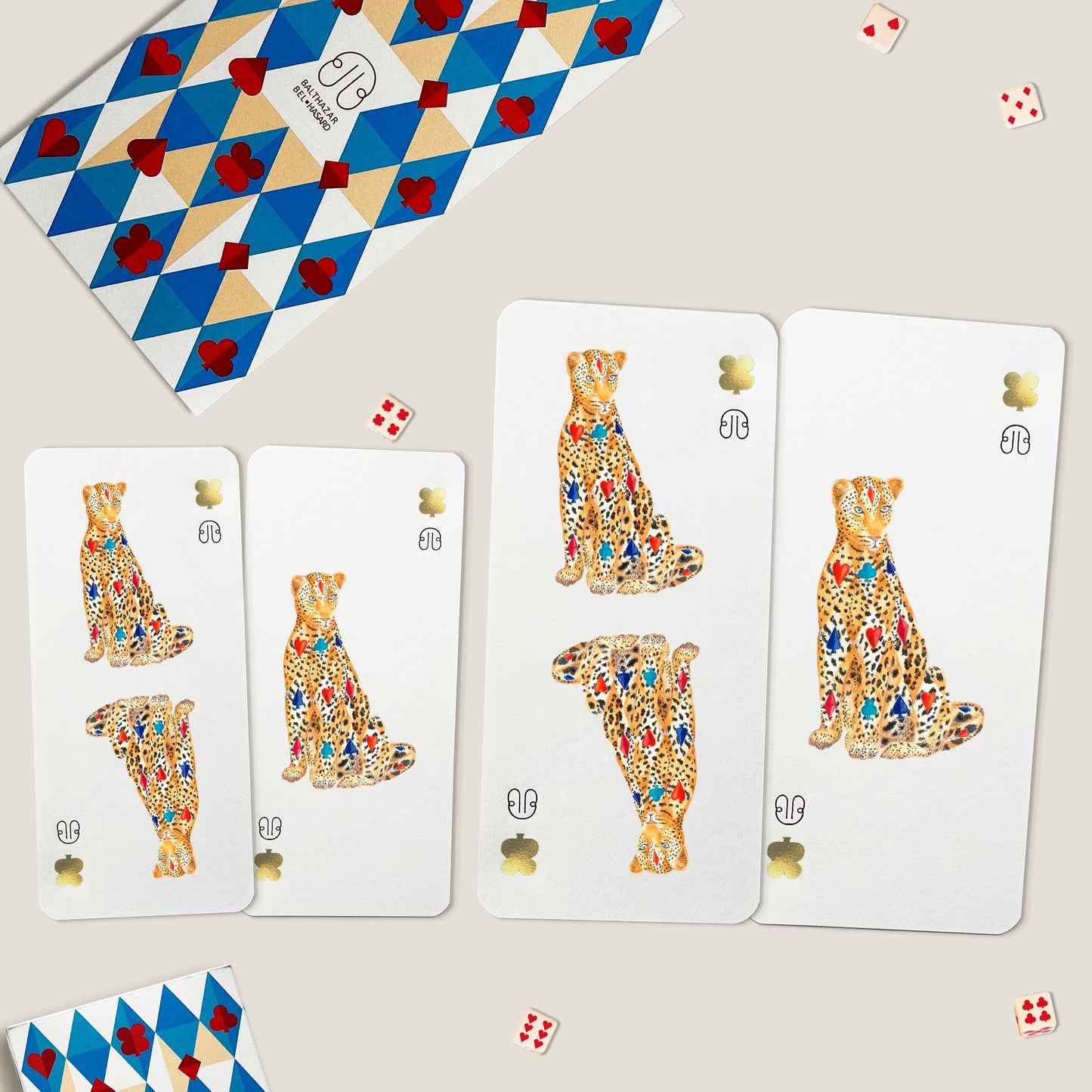CARTE LÉOPARD-TOTEM paquet x3 x6 BALTHAZAR BEL HASARD