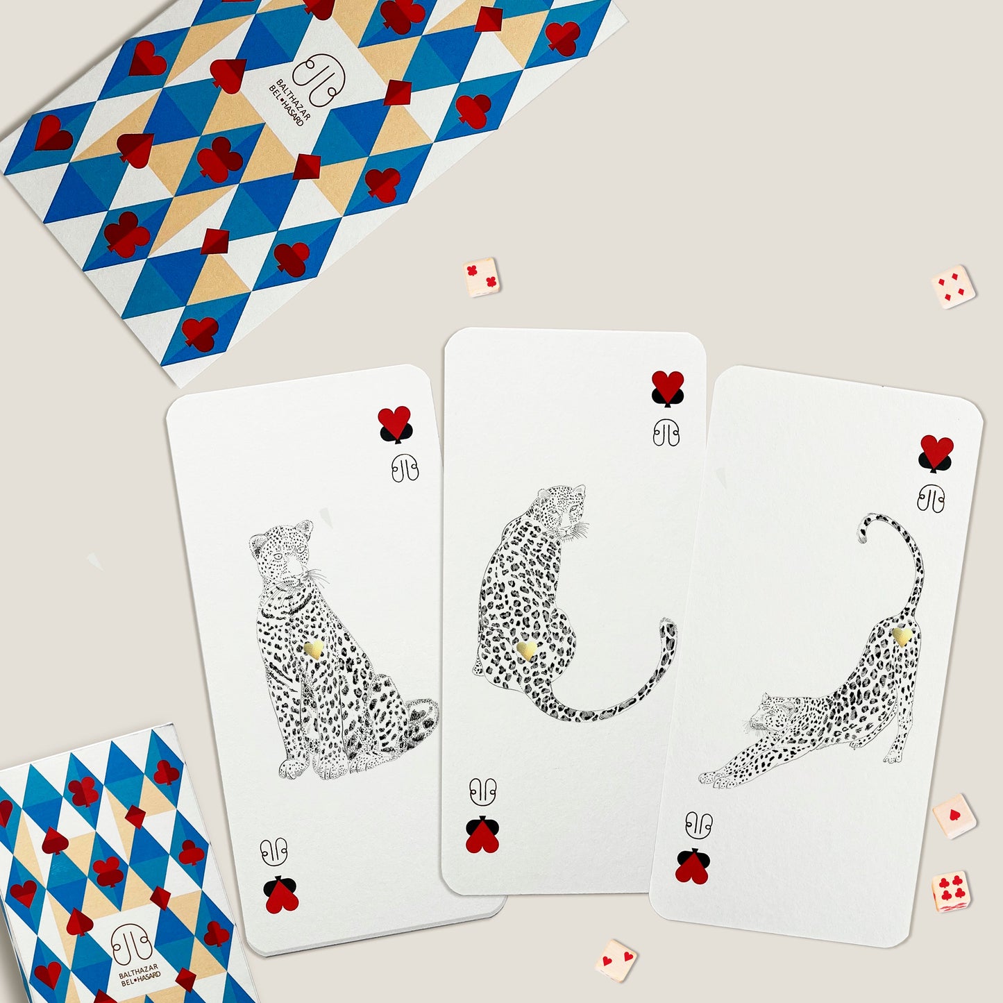 CARTE LÉOPARD-TOTEM paquet x3 x6 BALTHAZAR BEL HASARD