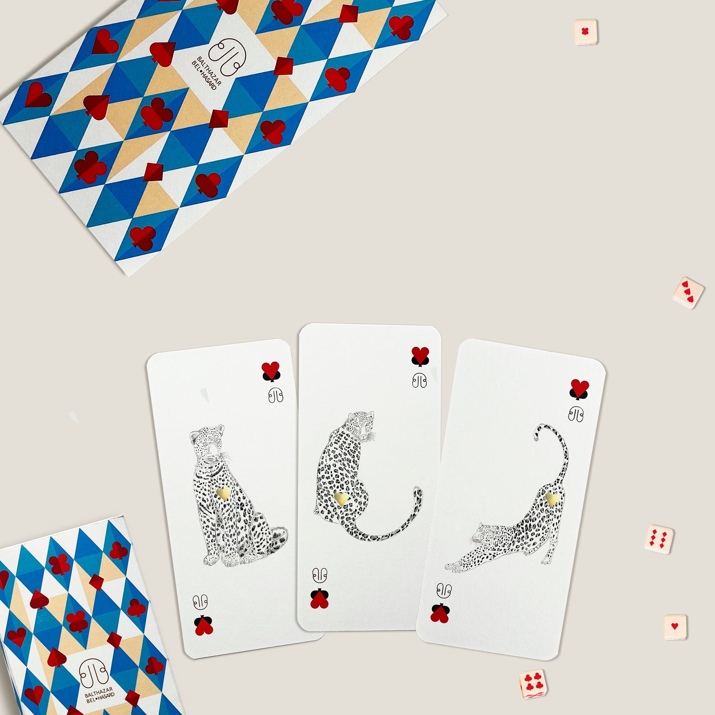 CARTE LÉOPARD-TOTEM paquet x3 x6 BALTHAZAR BEL HASARD