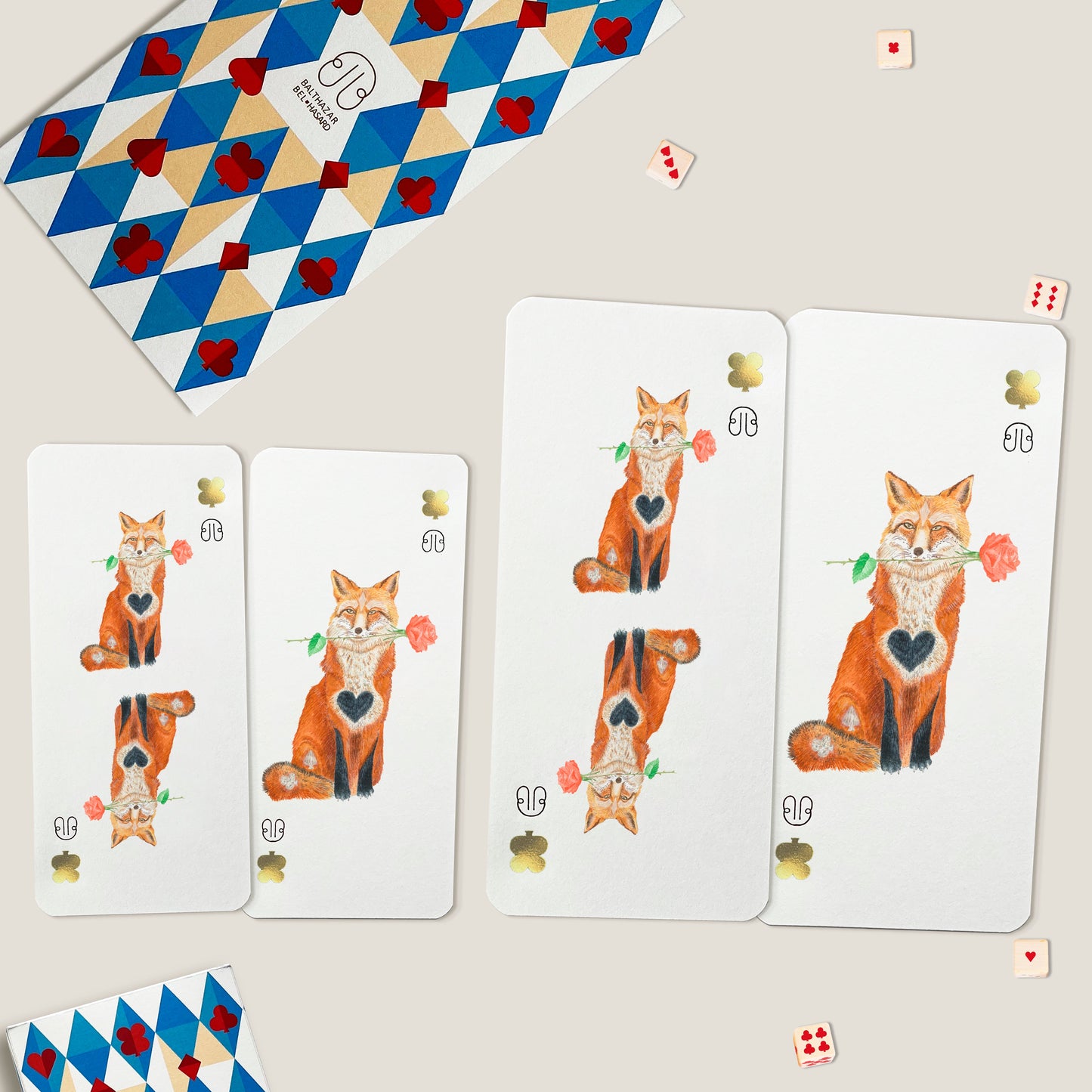 CARTE RENARD-TOTEM paquet x3 x6 BALTHAZAR BEL HASARD