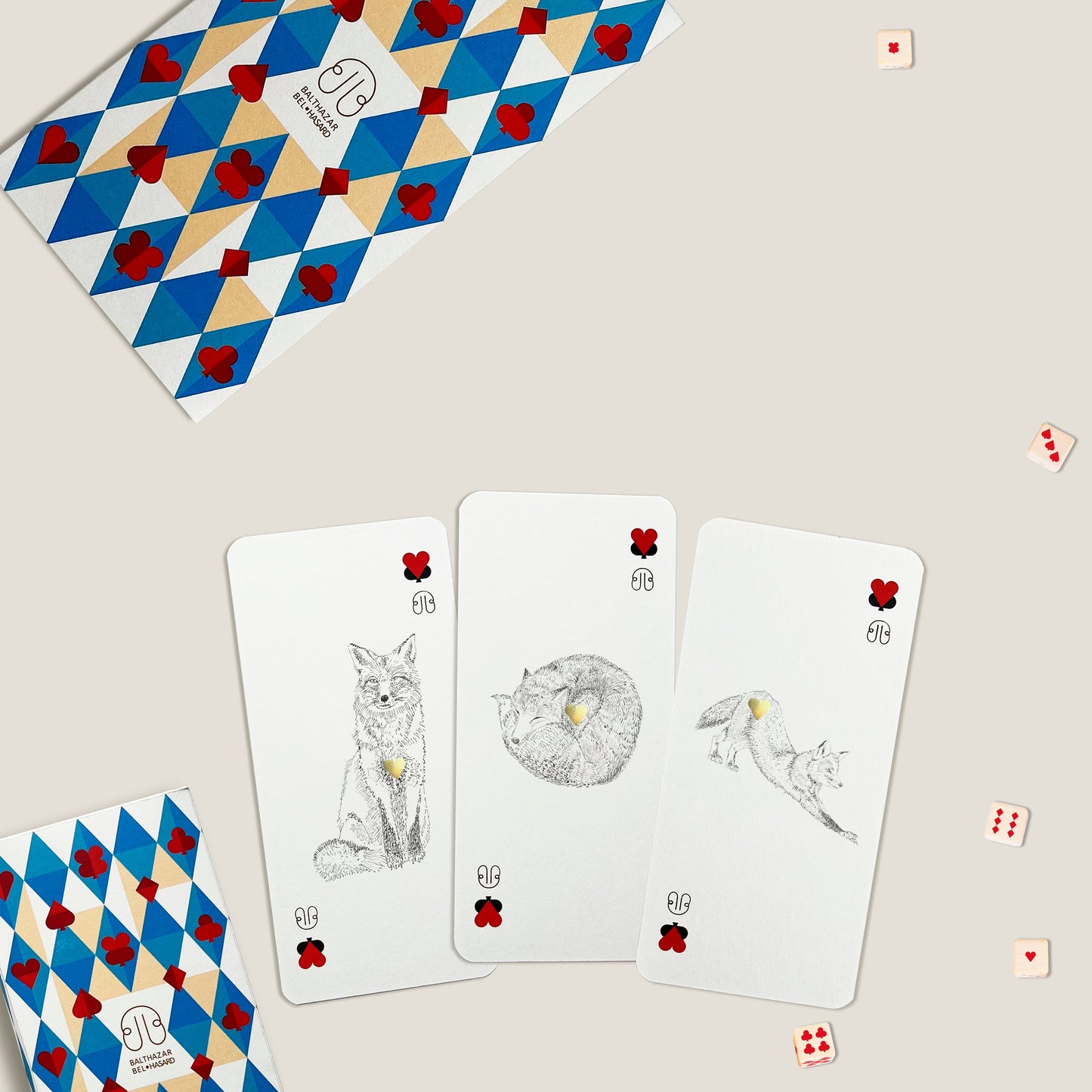 CARTE RENARD-TOTEM paquet x3 x6 BALTHAZAR BEL HASARD