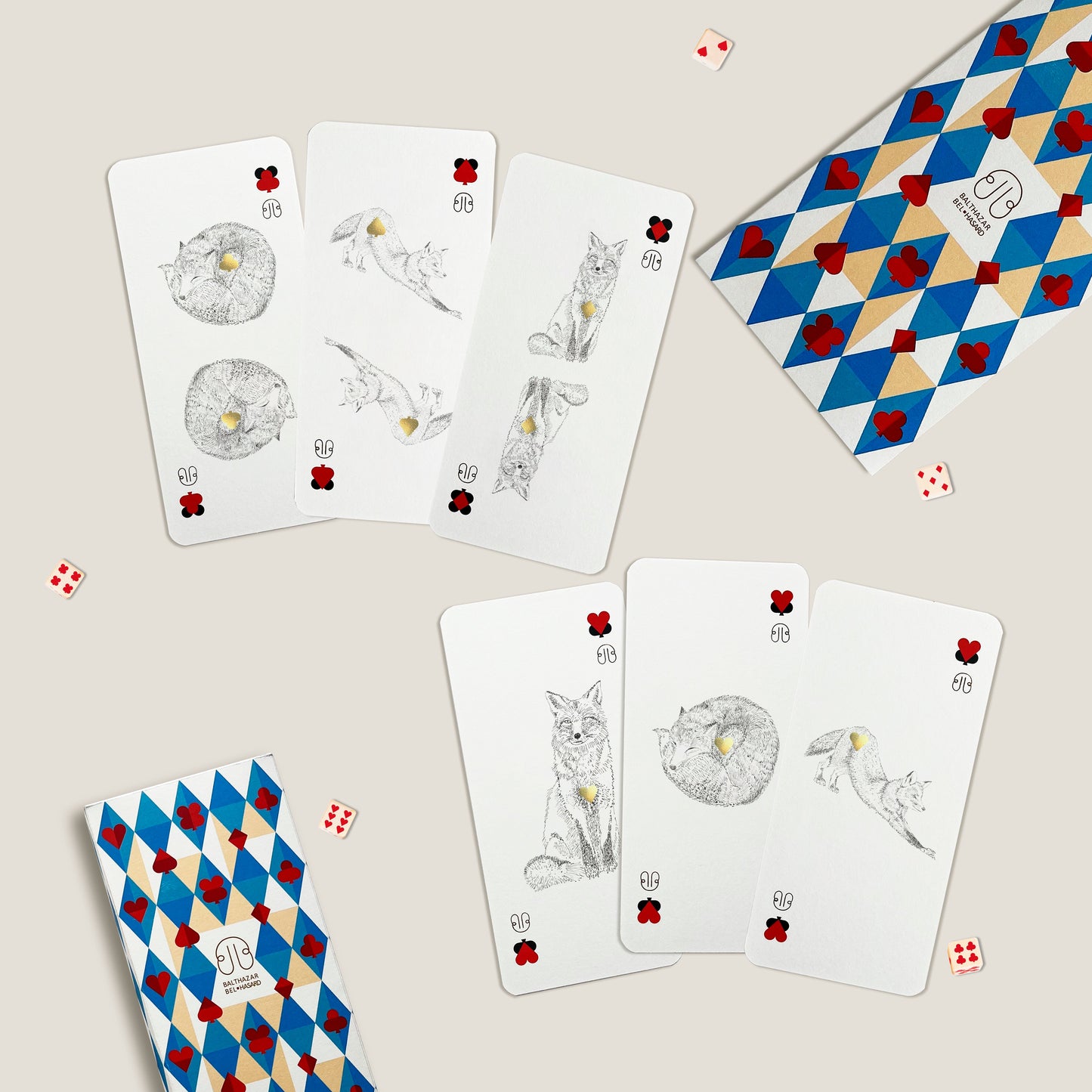 CARTE RENARD-TOTEM paquet x3 x6 BALTHAZAR BEL HASARD