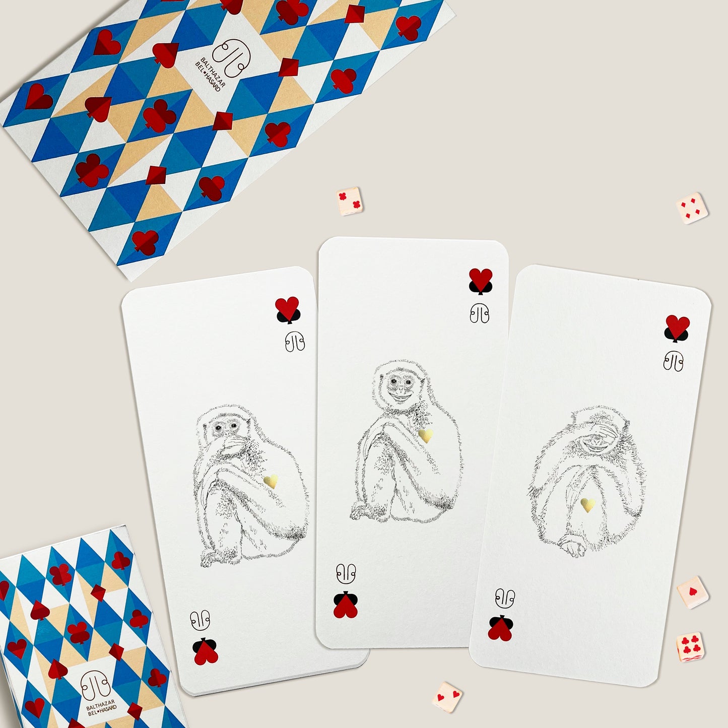 CARTE SINGE-TOTEM paquet x3 x6 BALTHAZAR BEL HASARD