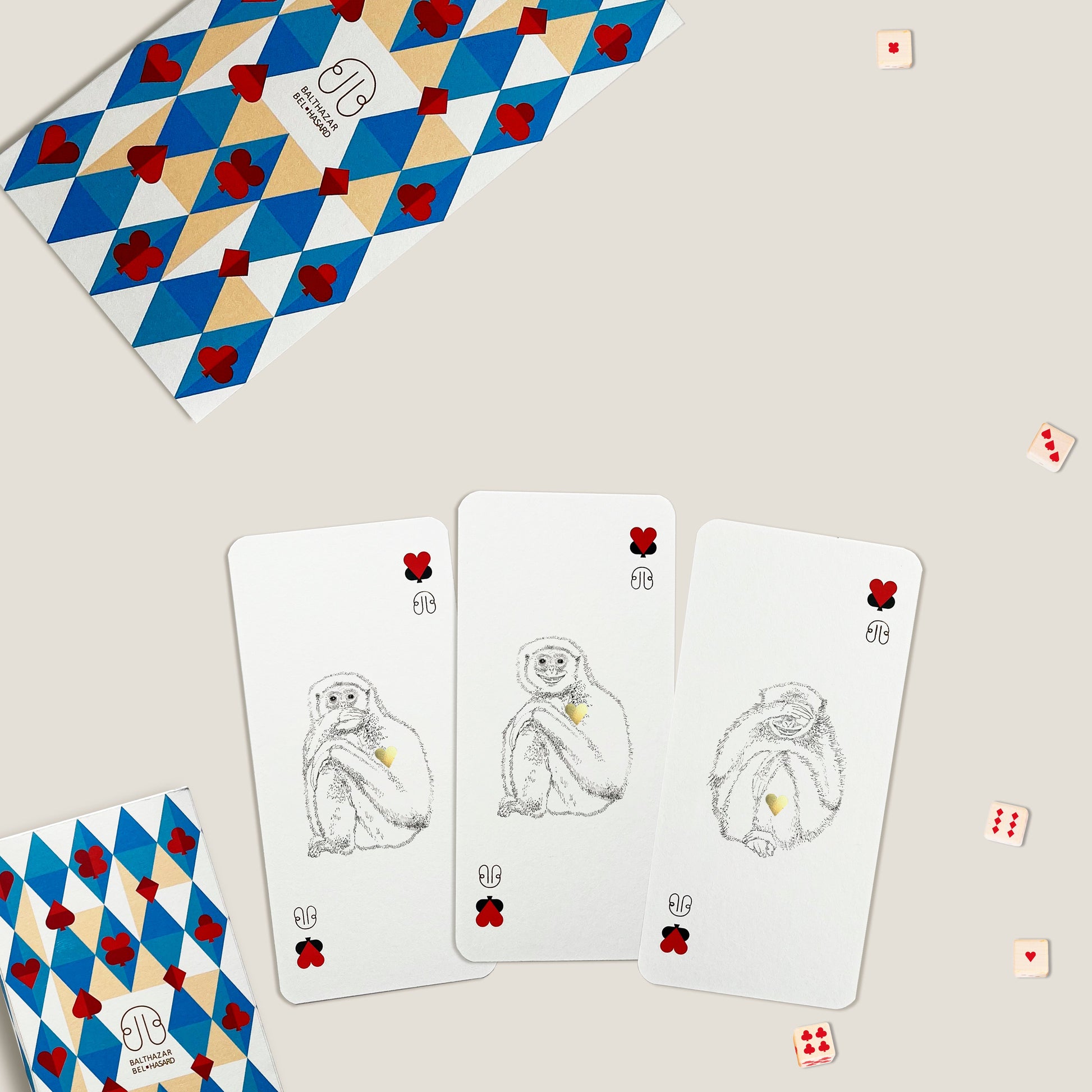 CARTE SINGE-TOTEM paquet x3 x6 BALTHAZAR BEL HASARD