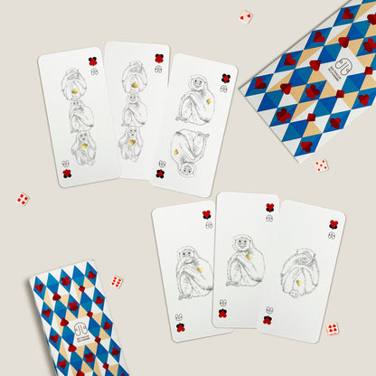 CARTE SINGE-TOTEM paquet x3 x6 BALTHAZAR BEL HASARD