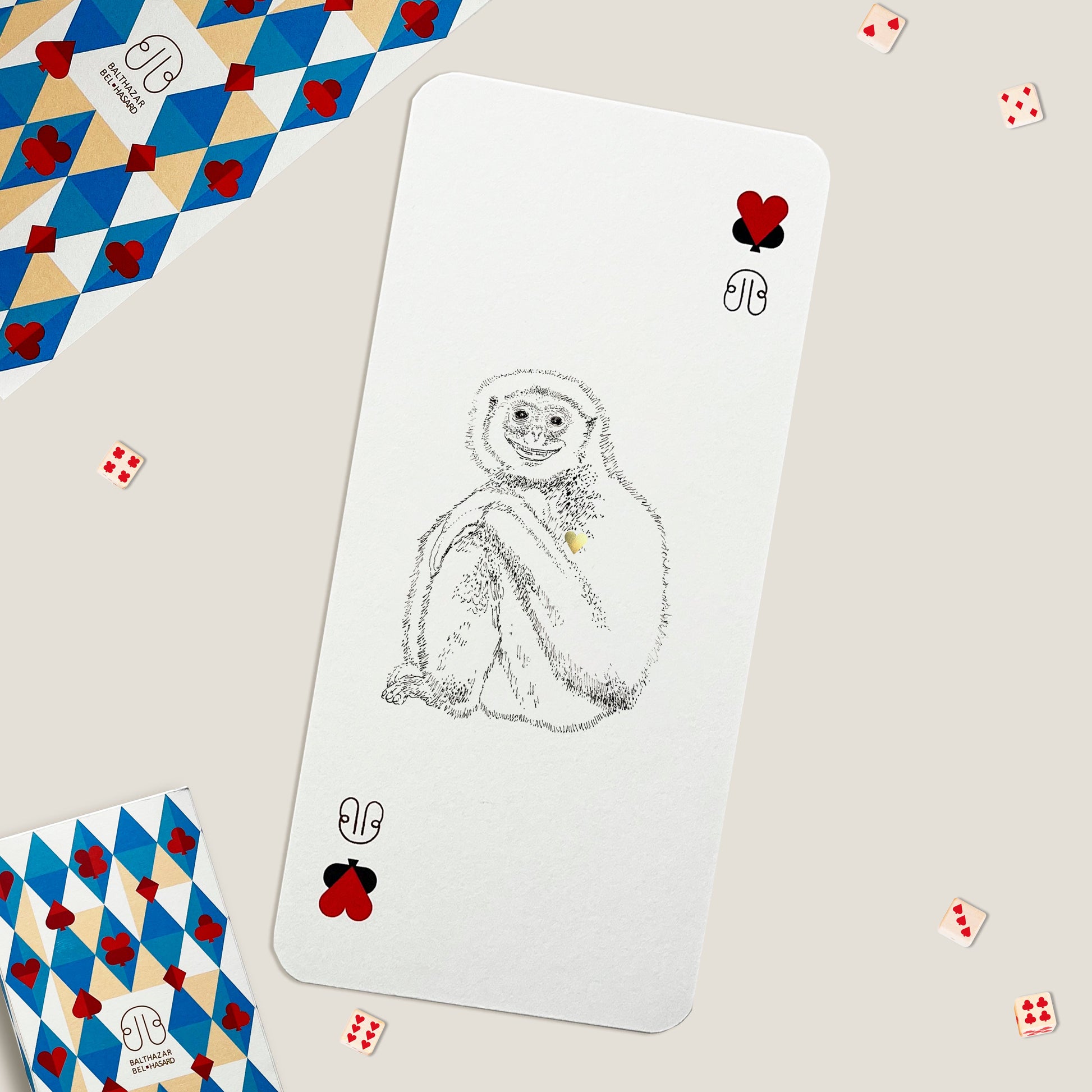 CARTE SINGE-TOTEM ♥ N°2 Balthazar Bel Hasard