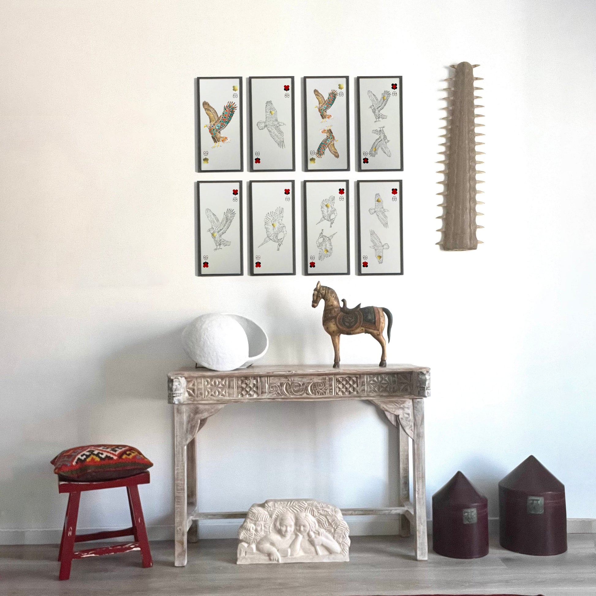 CARTE AIGLE-TOTEM   carte unitaire Balthazar Bel Hasard