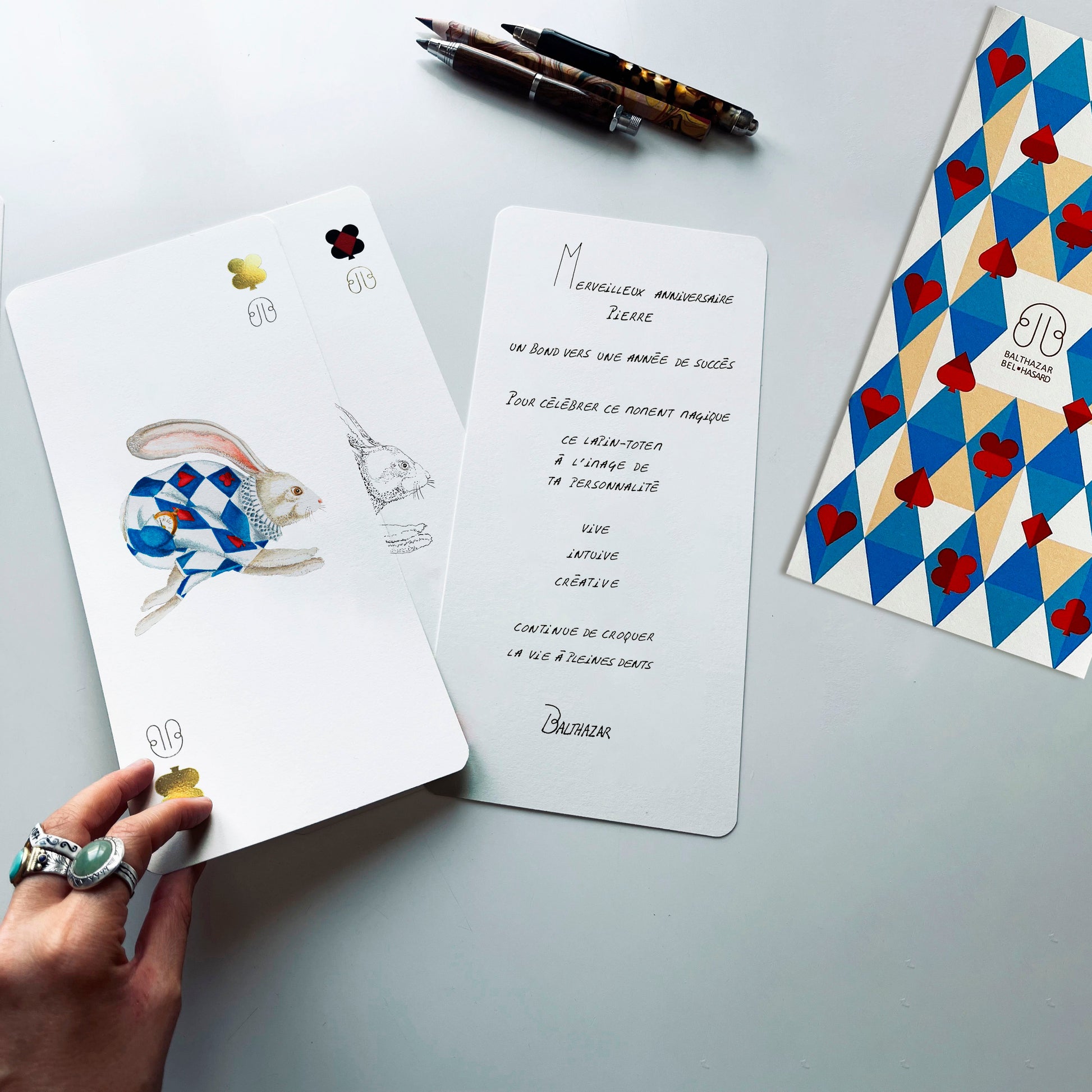 CARTE LAPIN-TOTEM ♥ N°1 Balthazar Bel Hasard