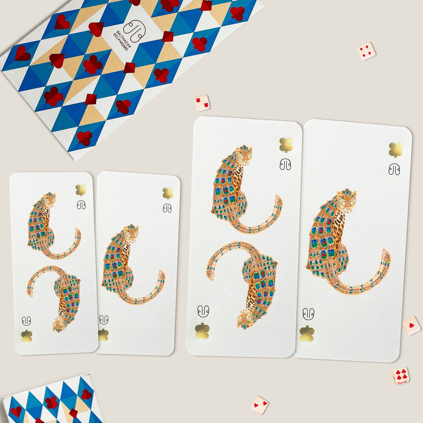 CARTE LÉOPARD-TOTEM paquet x3 x6 BALTHAZAR BEL HASARD