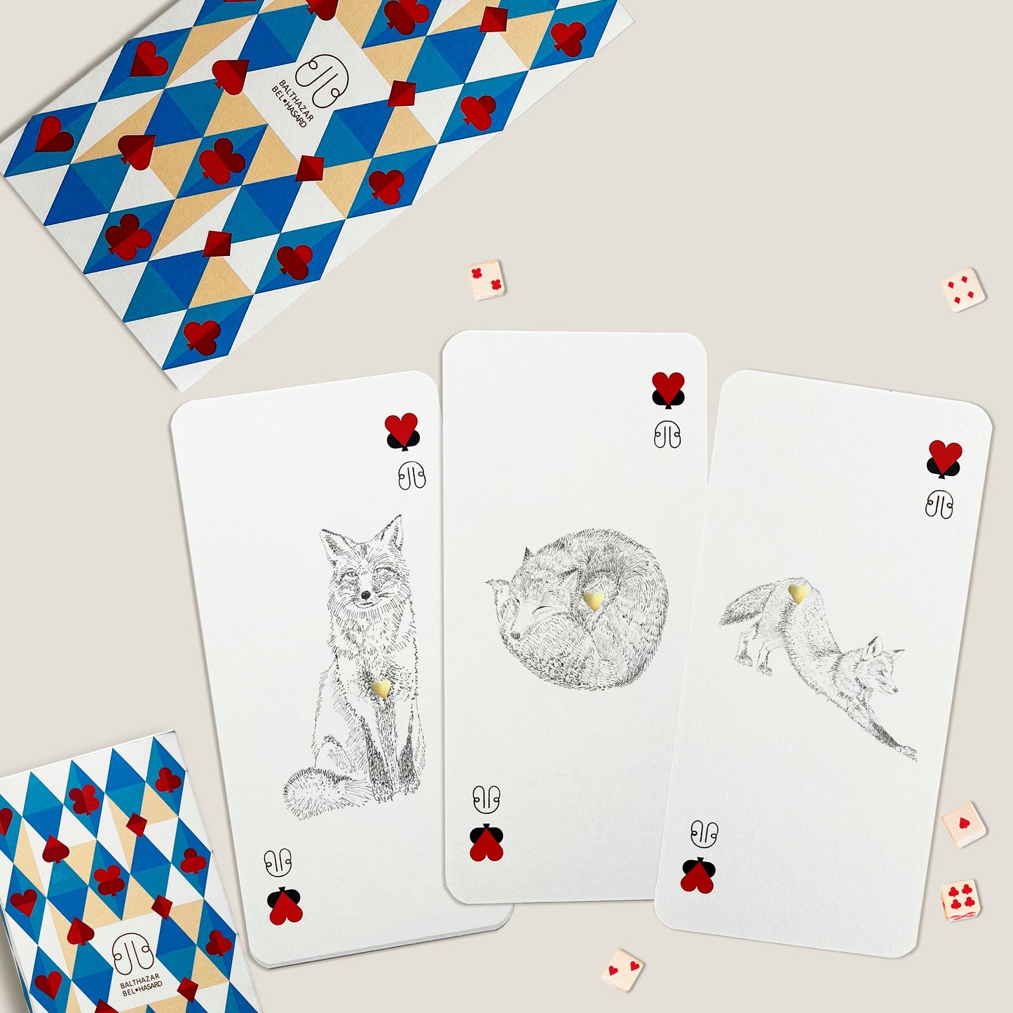 CARTE RENARD-TOTEM paquet x3 x6 BALTHAZAR BEL HASARD