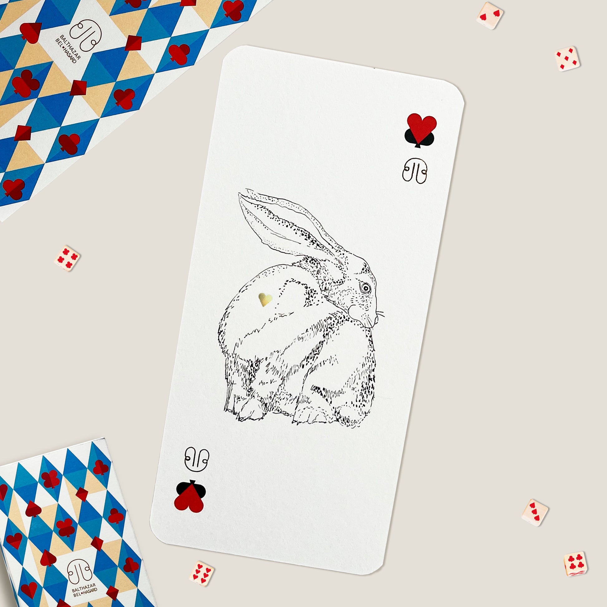 CARTE LAPIN-TOTEM ♥ N°3 Balthazar Bel Hasard
