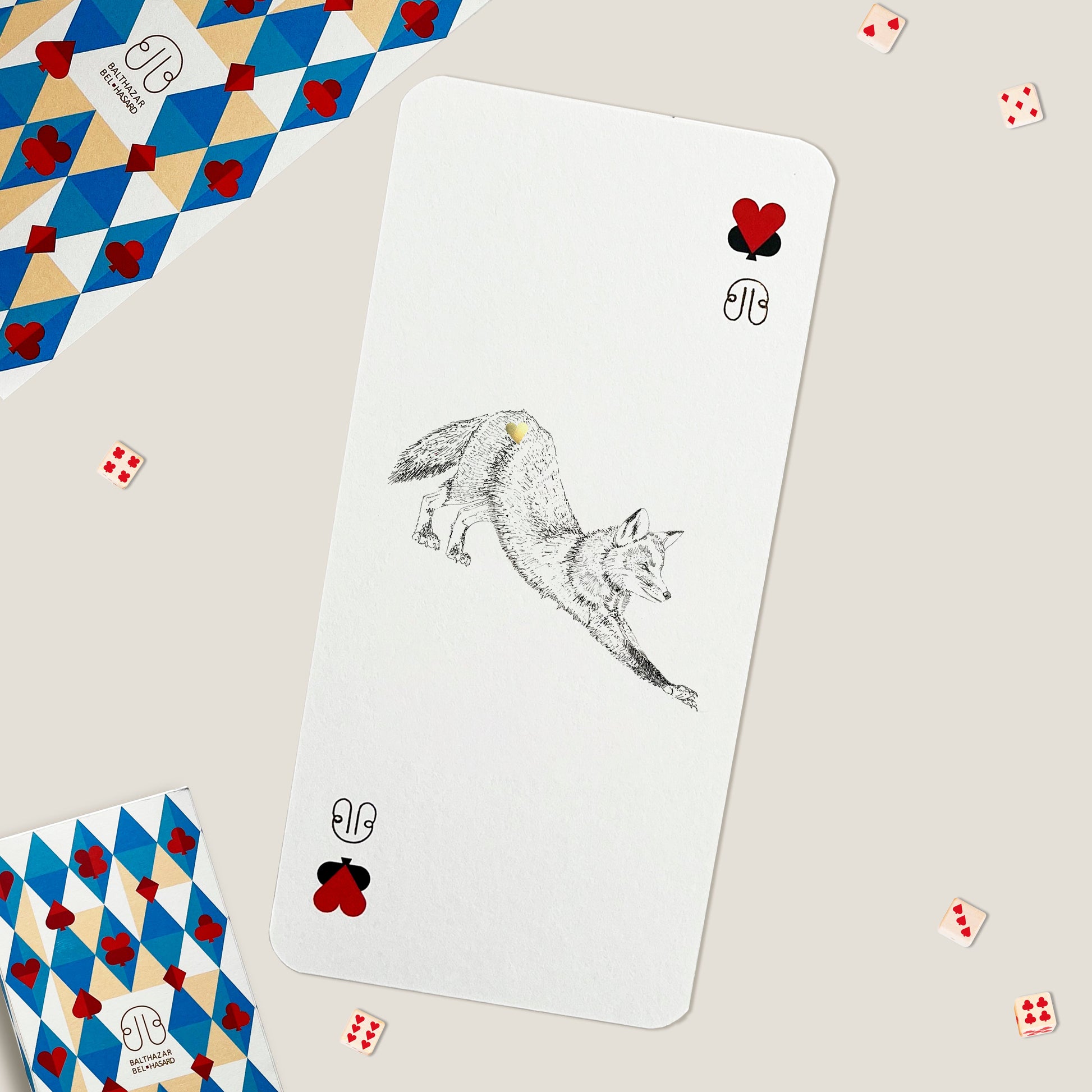 CARTE RENARD-TOTEM ♥ N°3 Balthazar Bel Hasard