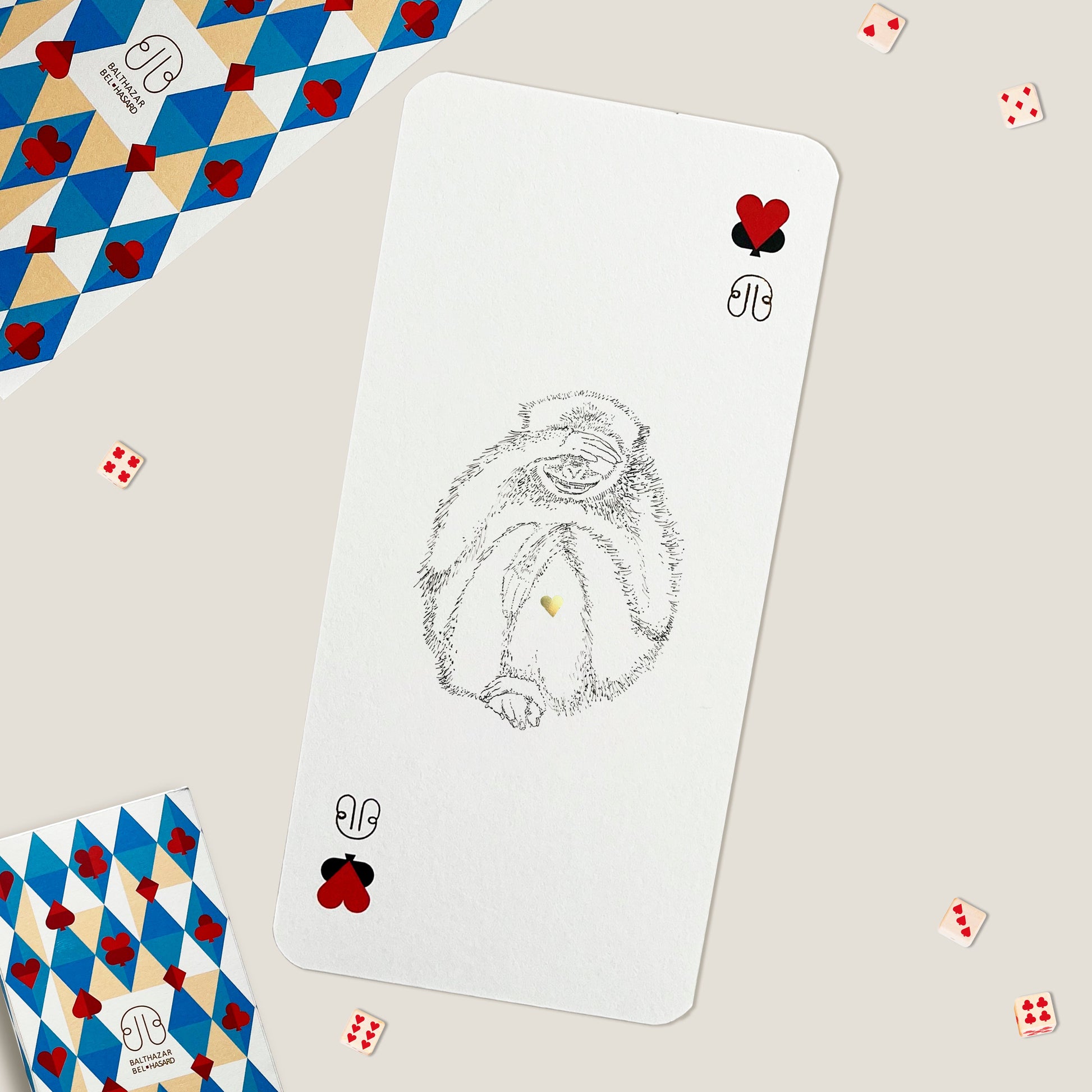 CARTE SINGE-TOTEM ♥ N°3 Balthazar Bel Hasard