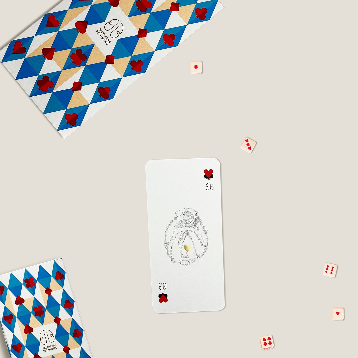 CARTE SINGE-TOTEM ♥ N°3 Balthazar Bel Hasard