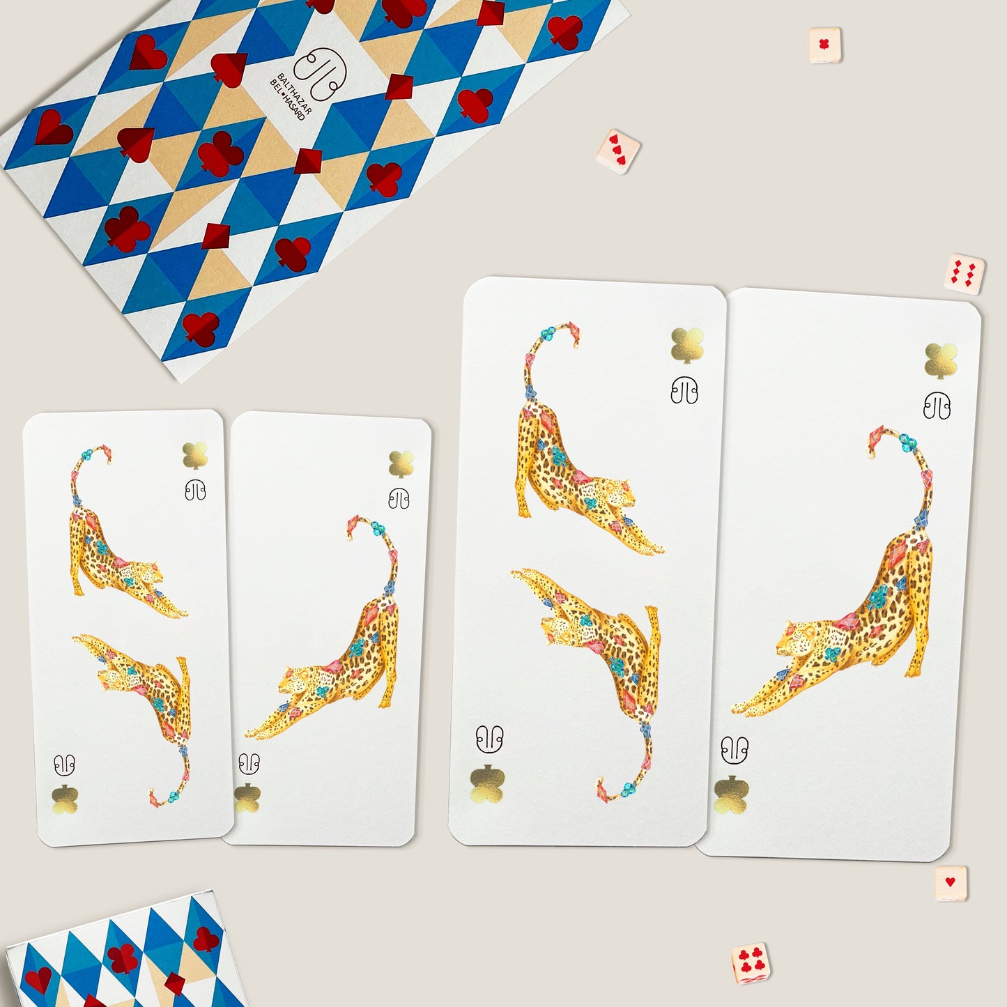 CARTE LÉOPARD-TOTEM paquet x3 x6 BALTHAZAR BEL HASARD
