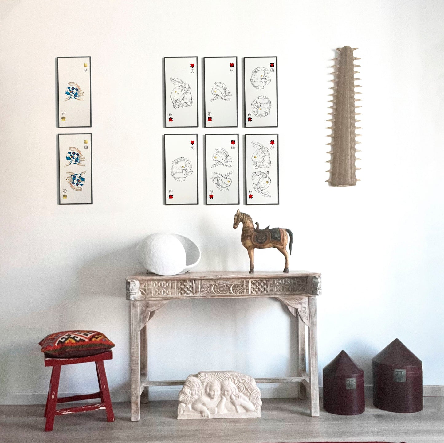 CARTE LAPIN-TOTEM   pack x3 x6 BALTHAZAR BEL HASARD